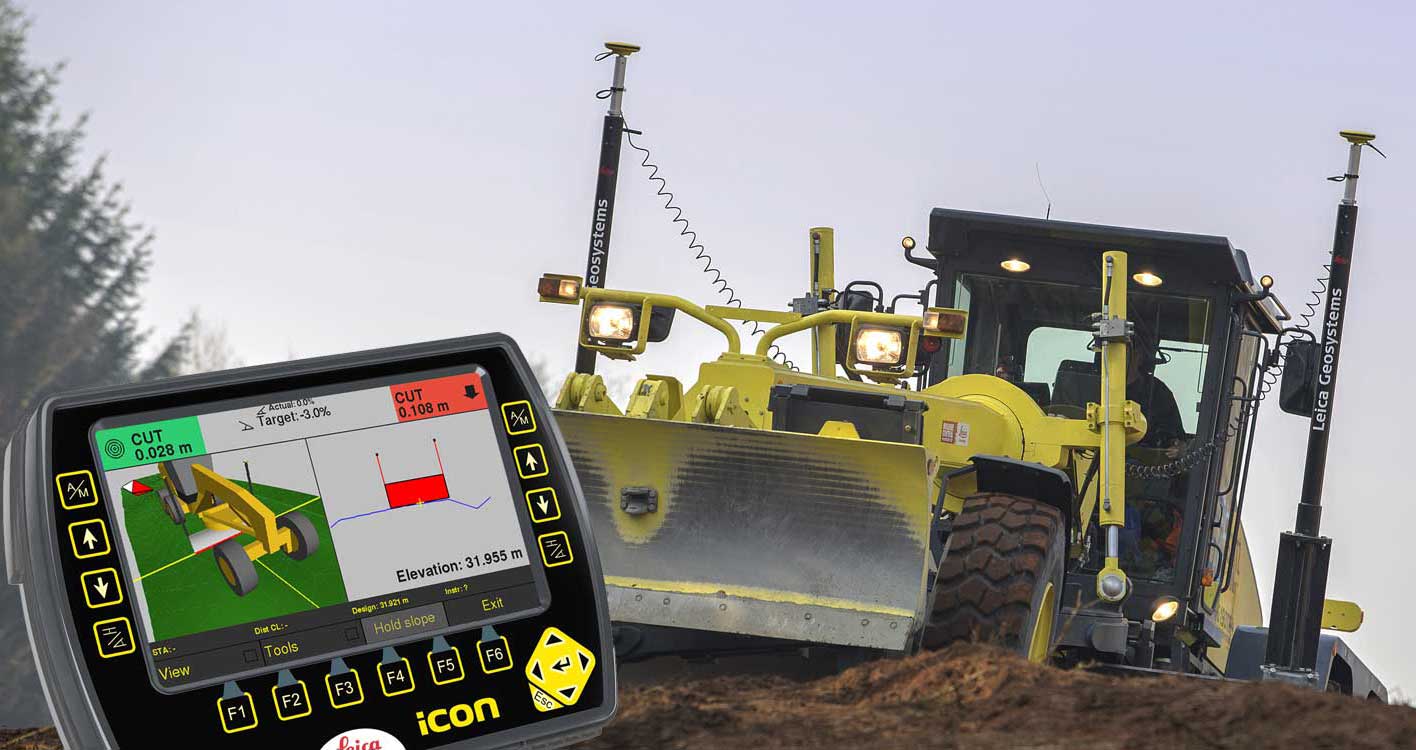 Plaatsing compactering egaliseren van grond